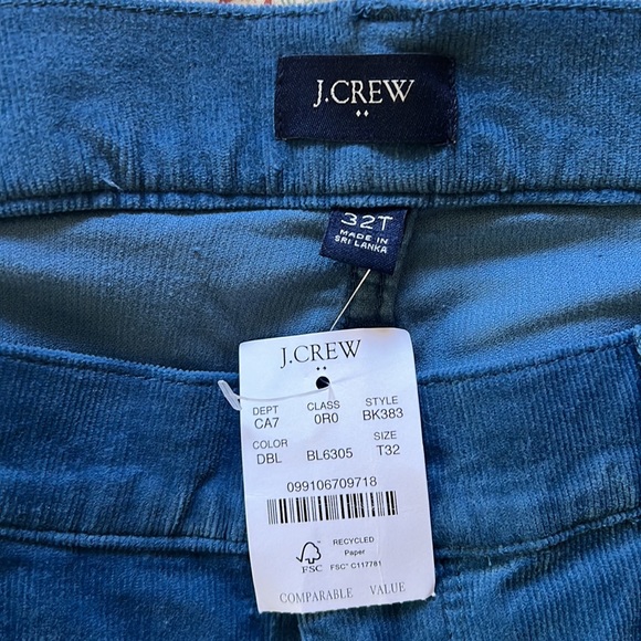 NWT J.Crew corduroy pants 32 tall - Picture 2 of 2